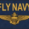 Navy Custom Logo Mat
