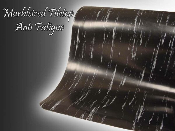marbelized tile top anti fatigue mat waterfall