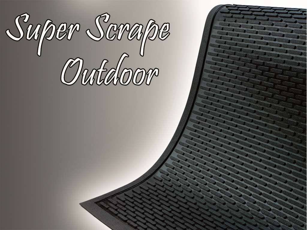 Super Scrape Door Mat  Non Slip Outdoor Rubber Mat