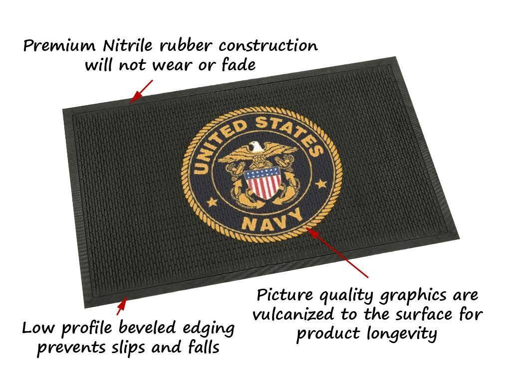 military outdoor Rubber logo mat